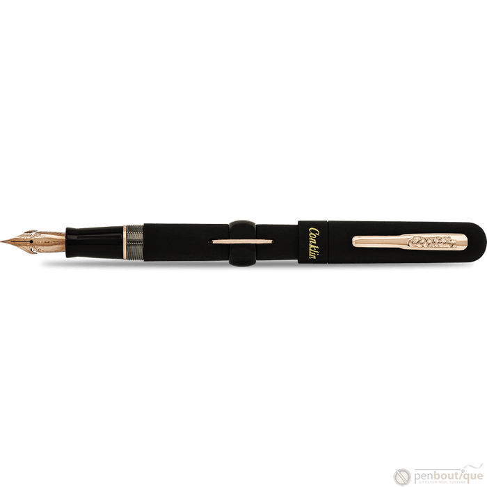 Conklin Mark Twain Fountain Pen - Limited Edition - Superblack/Rosegold - Pen Boutique Ltd