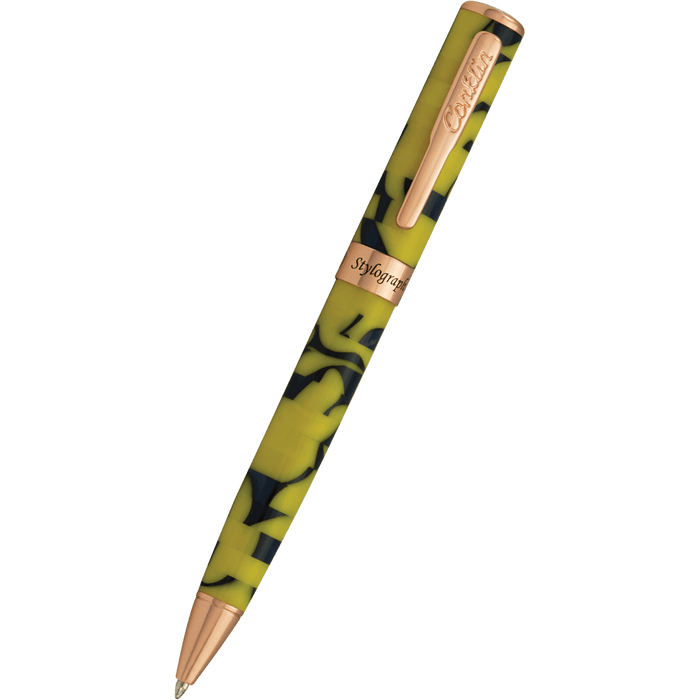 Conklin Stylograph Ballpoint Pen - Mosaic Yellow/Blue - Pen Boutique Ltd