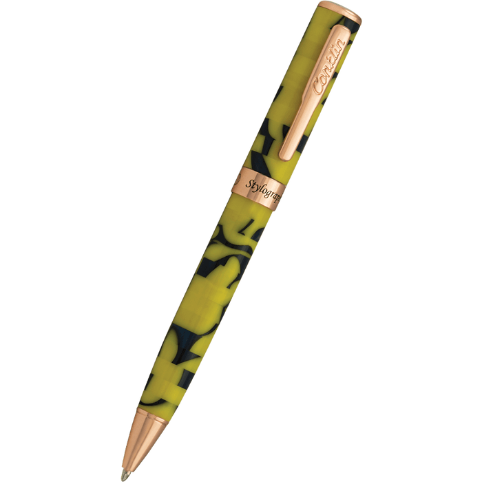 Conklin Stylograph Ballpoint Pen - Mosaic Yellow/Blue - Pen Boutique Ltd