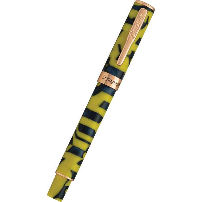 Conklin Stylograph Fountain Pen - Mosaic Yellow/Blue - Pen Boutique Ltd