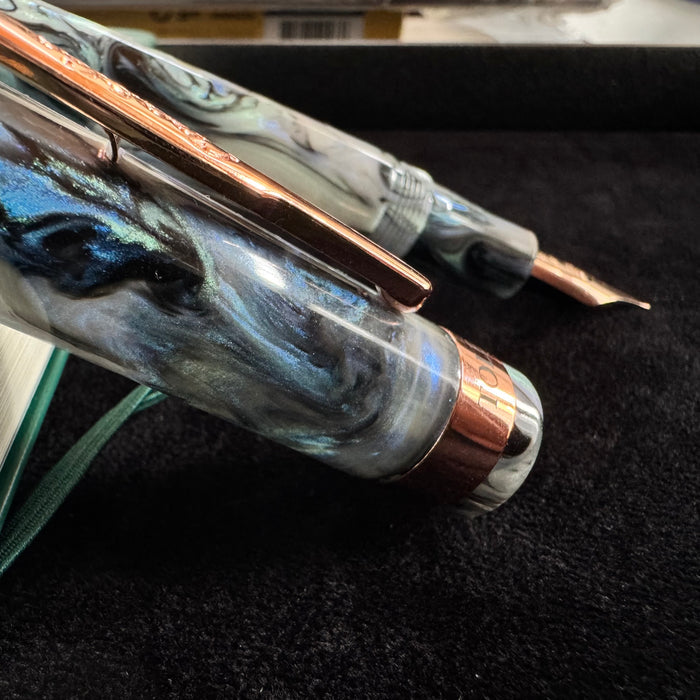 Conklin Toledo Fountain Pen - Limited Edition - Blue Abalone - Rose Gold Trim (Pen Boutique Exclusive) - Pen Boutique Ltd
