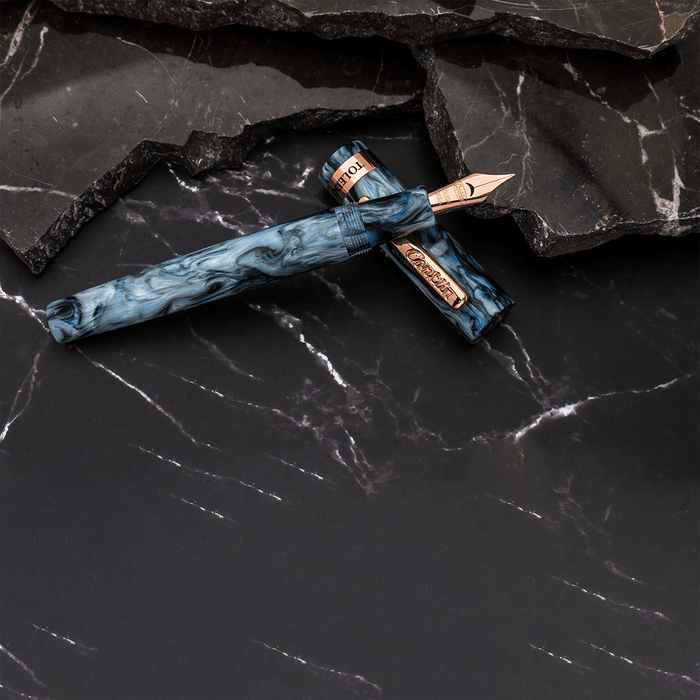 Conklin Toledo Fountain Pen - Limited Edition - Blue Abalone - Rose Gold Trim (Pen Boutique Exclusive) - Pen Boutique Ltd