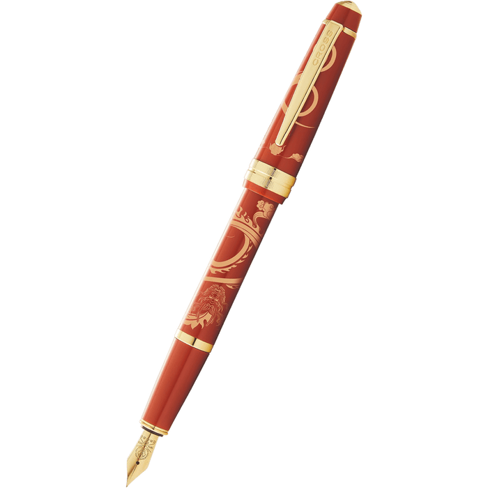 Cross Bailey Light - Year of the Dragon - Fountain Pen - Polished Amber Resin and Gold Tone - Pen Boutique Ltd