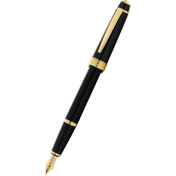 Cross Bailey Light Fountain Pen - Polished Black - Gold Trim - Pen Boutique Ltd