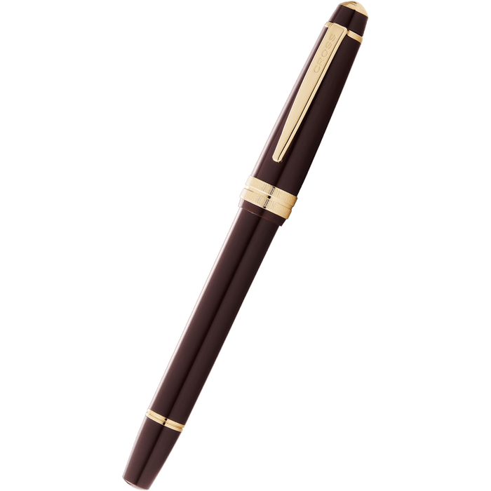 Cross Bailey Light Fountain Pen - Polished Burgundy - Gold Trim - Pen Boutique Ltd