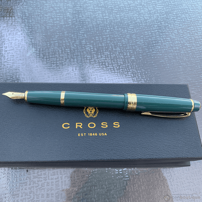 Cross Bailey Light Fountain Pen - Polished Green - Pen Boutique Ltd