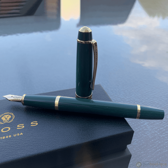 Cross Bailey Light Fountain Pen - Polished Green - Pen Boutique Ltd