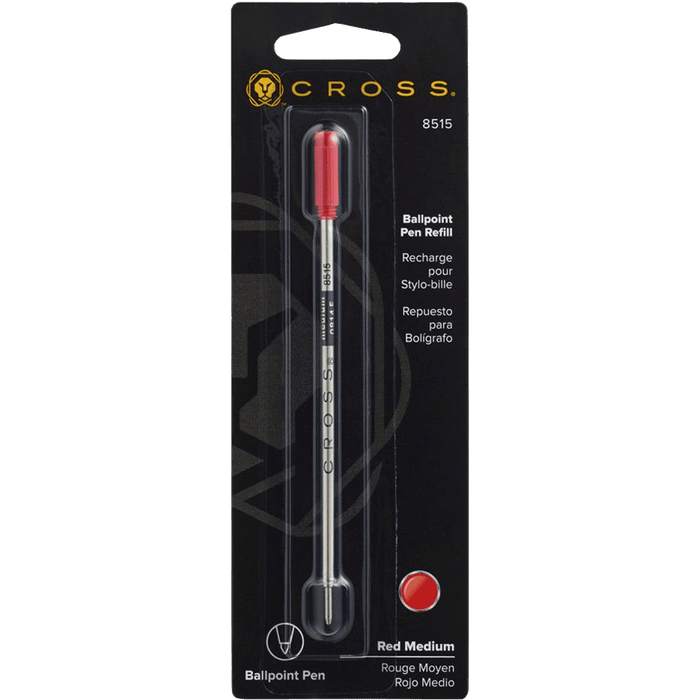 Cross Ballpoint Refill RED - Standard - Pack of 6 Refills - Pen Boutique Ltd