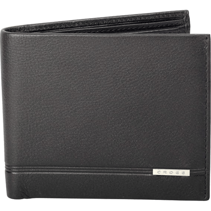 Cross Bi - fold Coin Wallet - Black - Pen Boutique Ltd