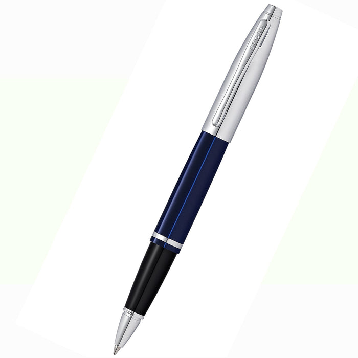 Cross Calais Rollerball Pen - Blue - Chrome Trim (Self Serve Box) - Pen Boutique Ltd