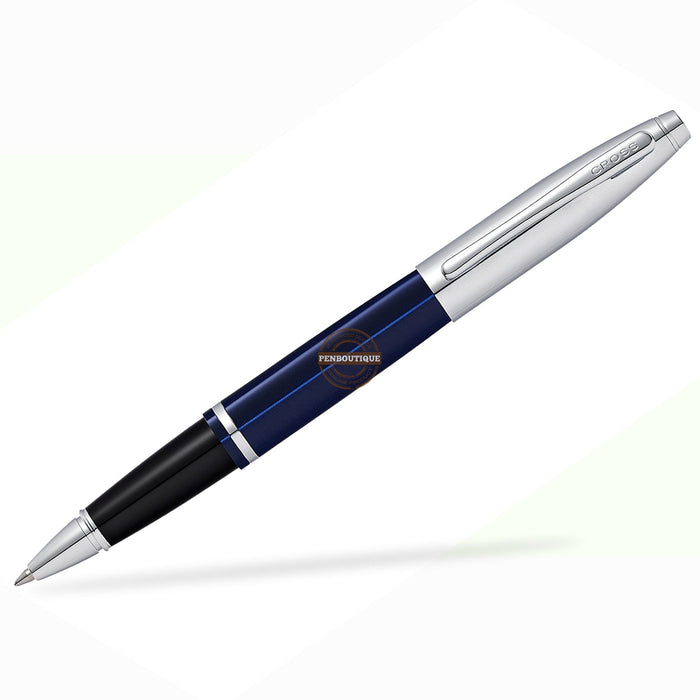 Cross Calais Rollerball Pen - Blue - Chrome Trim (Self Serve Box) - Pen Boutique Ltd