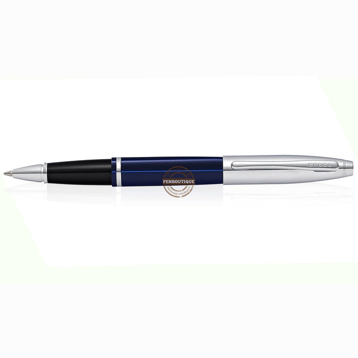 Cross Calais Rollerball Pen - Blue - Chrome Trim (Self Serve Box) - Pen Boutique Ltd