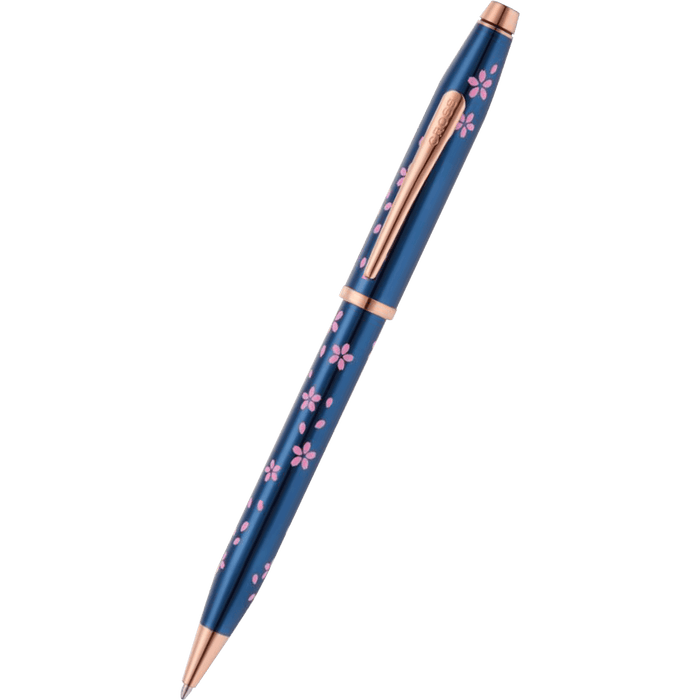 Cross Century II Ballpoint Pen - Cherry Blossom Metallic Blue - Pen Boutique Ltd