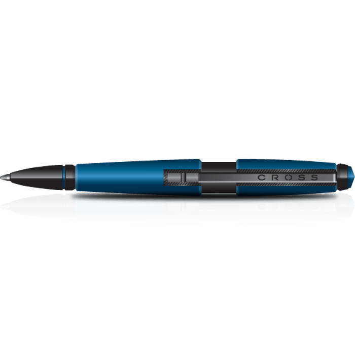 Cross Edge Rollerball Pen - Matte Blue - Pen Boutique Ltd