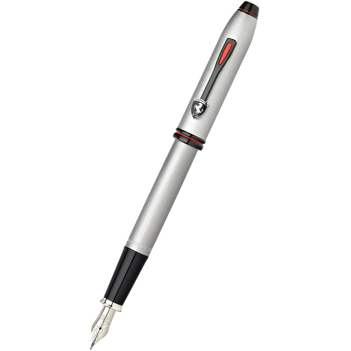Cross Townsend Fountain Pen - Scuderia Ferrari - Brushed Platinum - Pen Boutique Ltd
