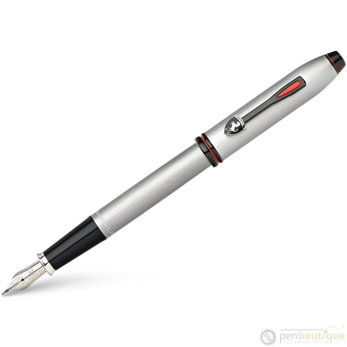 Cross Townsend Fountain Pen - Scuderia Ferrari - Brushed Platinum - Pen Boutique Ltd