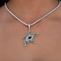 Dallas Stars Official NHL Logo Pendant in White Gold