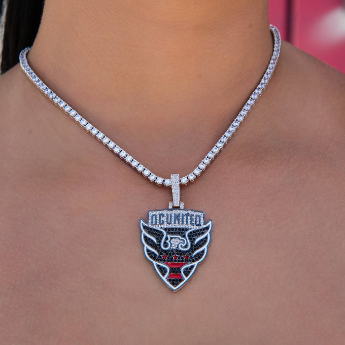 D.C. United Official MLS Logo Pendant in White Gold