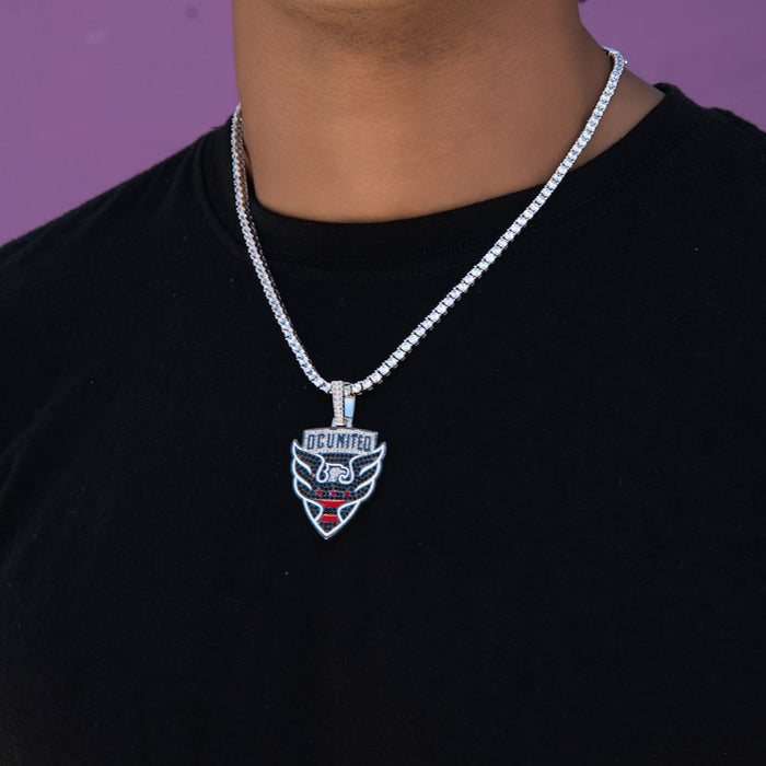 D.C. United Official MLS Logo Pendant in White Gold