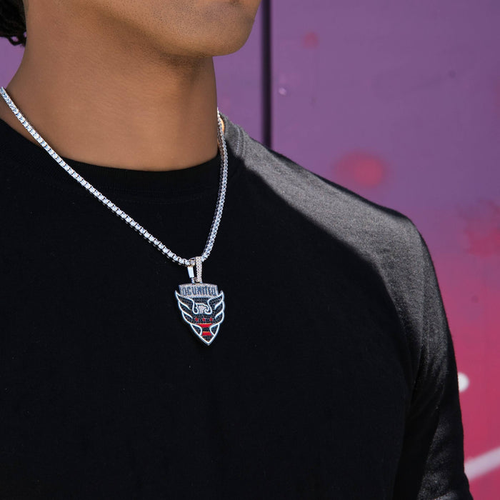 D.C. United Official MLS Logo Pendant in White Gold