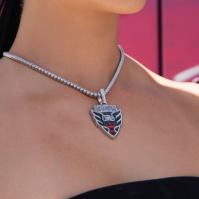 D.C. United Official MLS Logo Pendant in White Gold