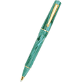 Delta Duna "P" Ballpoint Pen - Vortex Green - Gold Trim - Pen Boutique Ltd