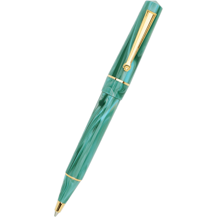 Delta Duna "P" Ballpoint Pen - Vortex Green - Gold Trim - Pen Boutique Ltd