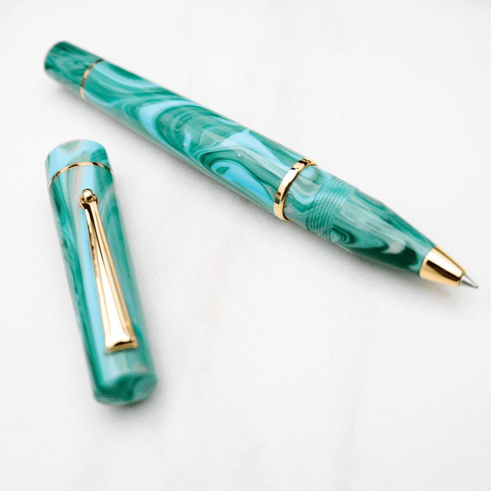Delta Duna "P" Rollerball Pen - Vortex Green - Gold Trim - Pen Boutique Ltd
