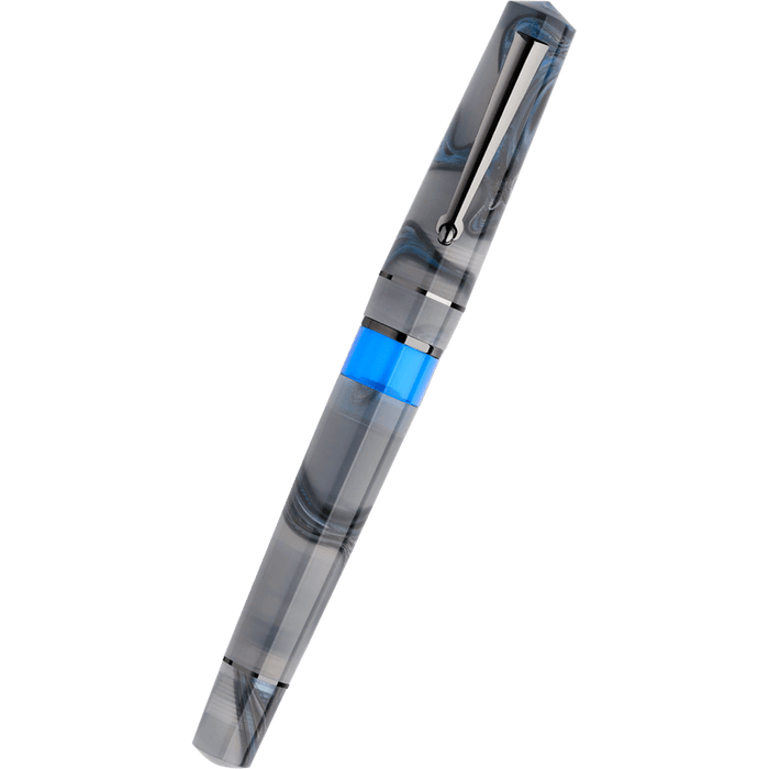 Delta Duna Reborn Fountain Pen - Grey Reflex - Steel - Pen Boutique Ltd