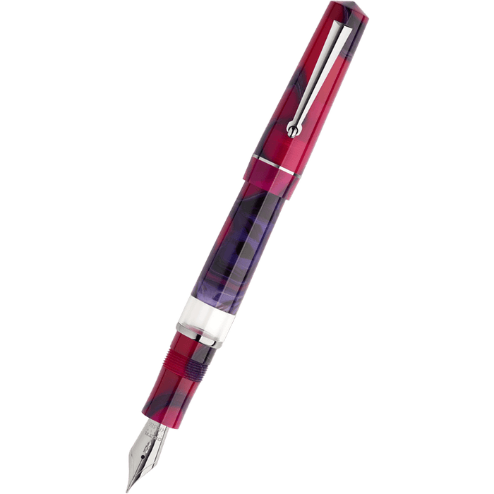 Delta Duna Reborn Fountain Pen - Magenta Mirage - Steel - Pen Boutique Ltd