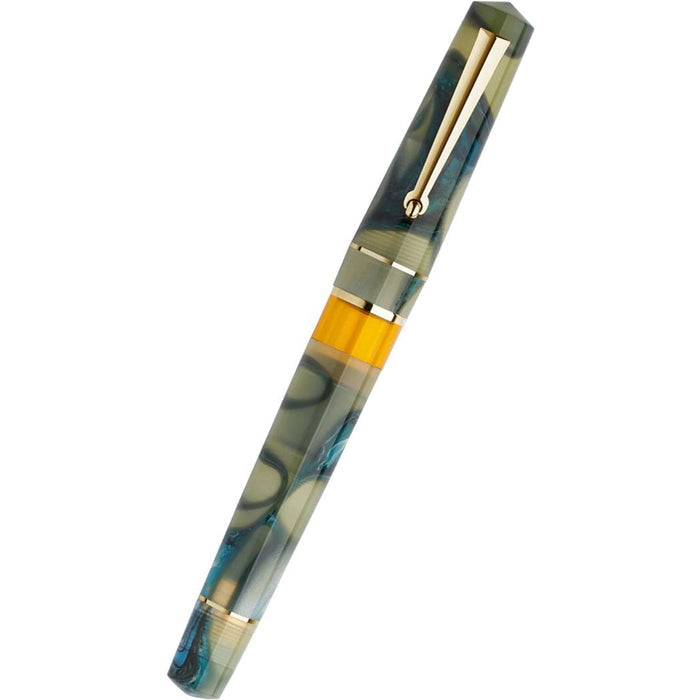 Delta Duna Reborn Fountain Pen - Yellow Horizon - Steel - Pen Boutique Ltd