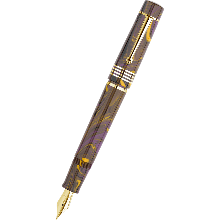 Delta Neo Gallery Fountain Pen - Iris - Gold Trim (Numbered Edition) - Pen Boutique Ltd