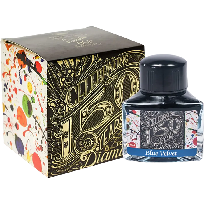 Diamine 150th Anniversary Ink Bottle - Blue Velvet - 40ml - Pen Boutique Ltd