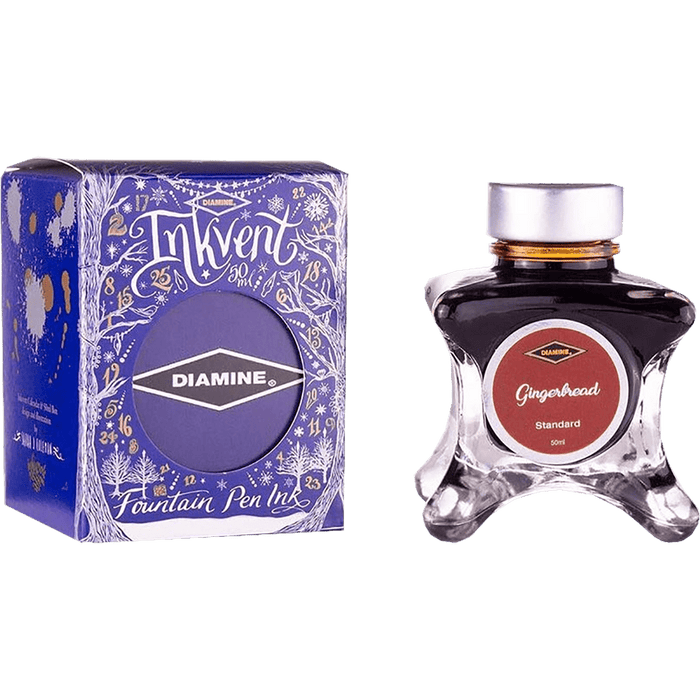 Diamine Ink Bottle - 2019 Inkvent - Blue Edition - Standard Ink Bottle - Standard - Gingerbread - 50ml - Pen Boutique Ltd
