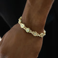 Diamond GLD Bullet Chain Bracelet in Yellow Gold - 8MM