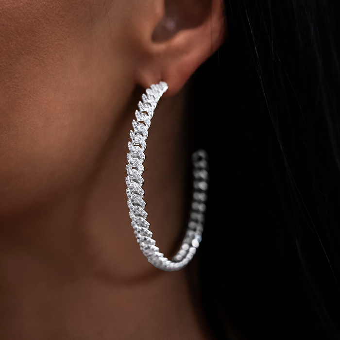 14k Gold Plated / Extra Large / White Gold
