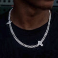 Diamond Prong Rounded Cross Chain