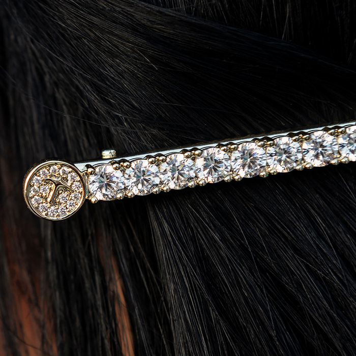 Diamond Tennis Barrette in Yellow Gold- 5mm