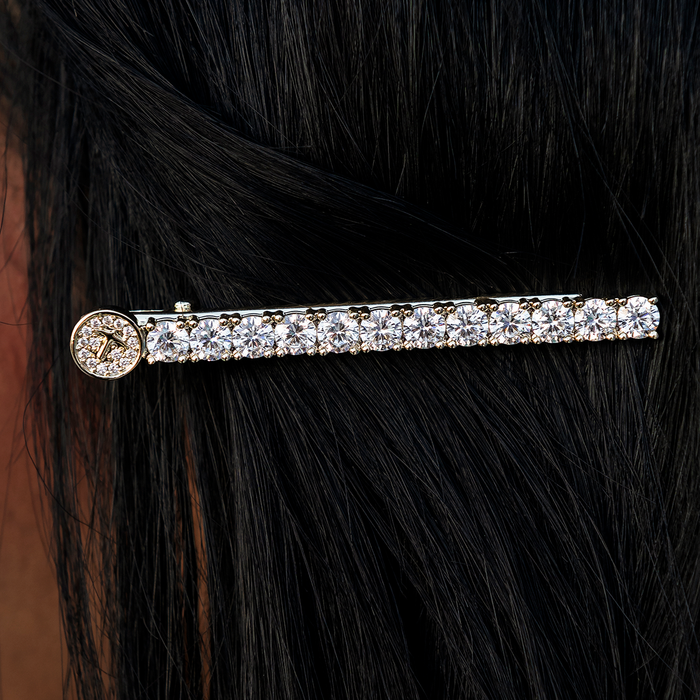 Diamond Tennis Barrette in Yellow Gold- 5mm