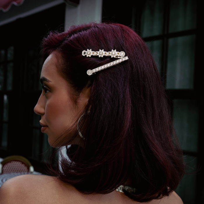 Diamond Tennis Barrette in Yellow Gold- 5mm