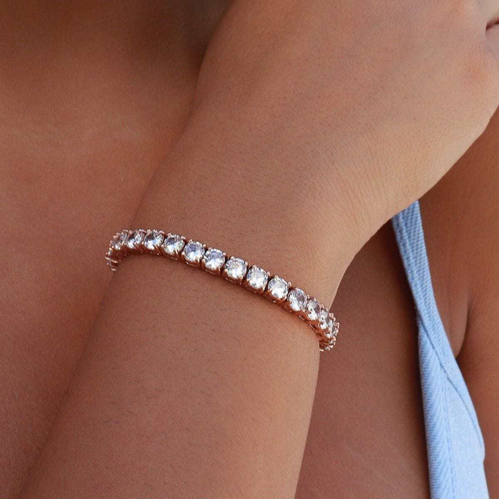 Tennis Bracelet 5mm in Rose Gold - The GLD Shop