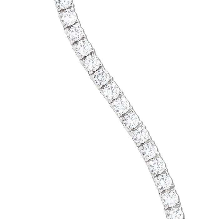Diamond Tennis Necklace in White Gold- 5mm