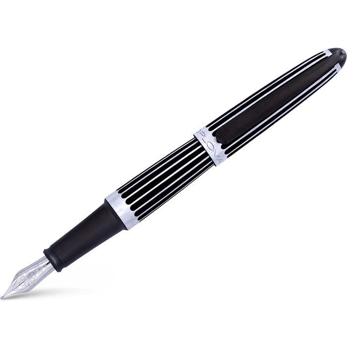 Diplomat Aero Fountain Pen - Stripes Black - Pen Boutique Ltd