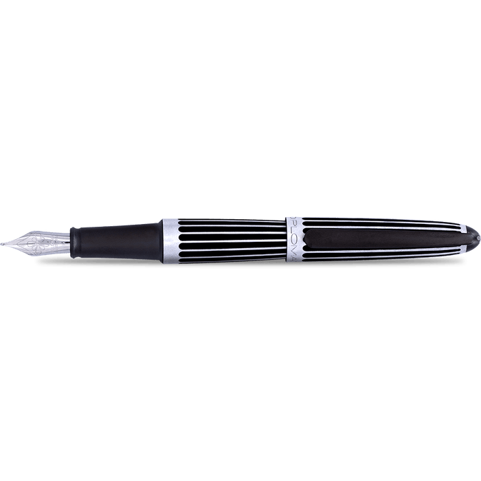 Diplomat Aero Fountain Pen - Stripes Black - Pen Boutique Ltd