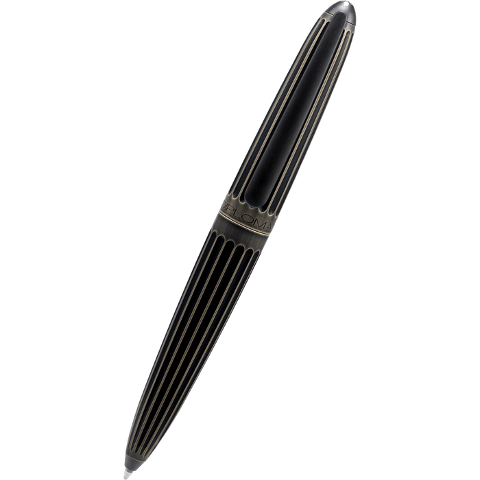 Diplomat Aero Stripes easyFLOW Ballpoint Pen - Oxyd Brass - Pen Boutique Ltd