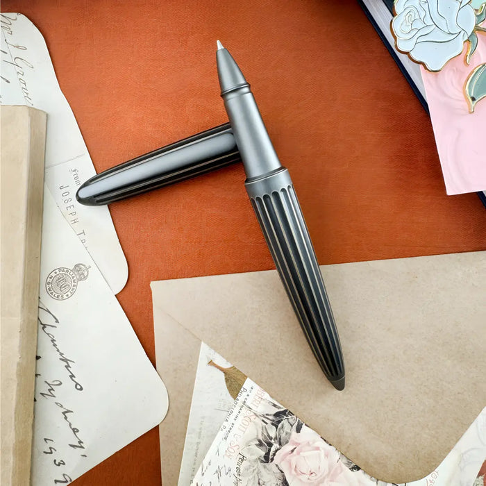 Diplomat Aero Stripes Rollerball Pen - Oxyd Brass - Pen Boutique Ltd