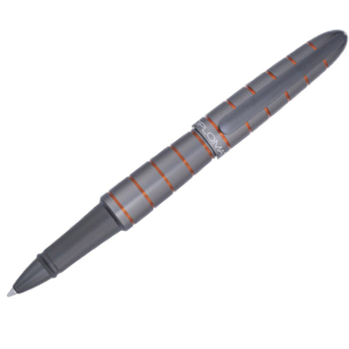 Diplomat Elox Ring Rollerball Pen - Grey/Orange - Pen Boutique Ltd