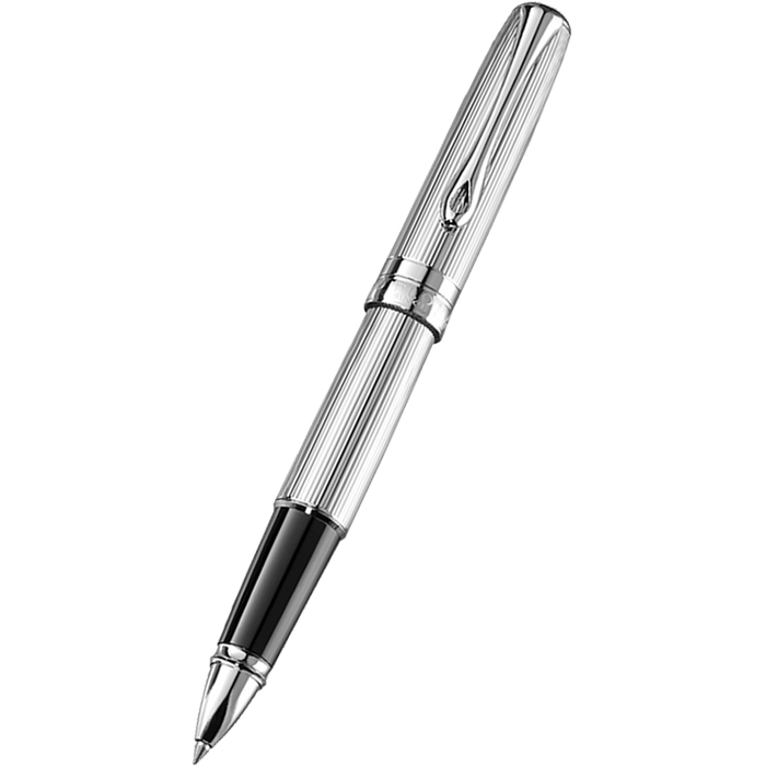 Diplomat Excellence A2 Rollerball Pen - Guilloche Chrome - Pen Boutique Ltd