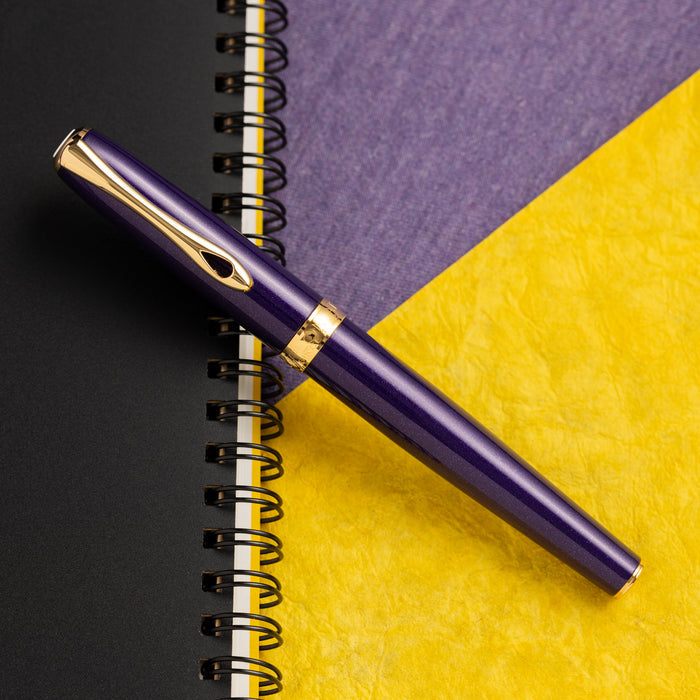 Diplomat Excellence A2 Rollerball Pen - Violet Rain - Pen Boutique Ltd