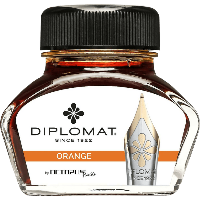 Diplomat Ink Bottle - Orange - 30 ml - Pen Boutique Ltd